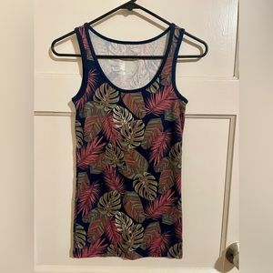 Hawaiian Print Cotton Ribbed Tank